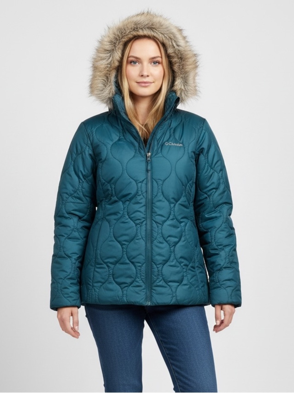 Columbia Women’s XL Frosty Heights Jacket Omni-Heat Teal Blue Jacket NWT